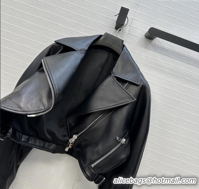 Fashion Discount Alaia Lambskin Jacket A121912 Black 2025