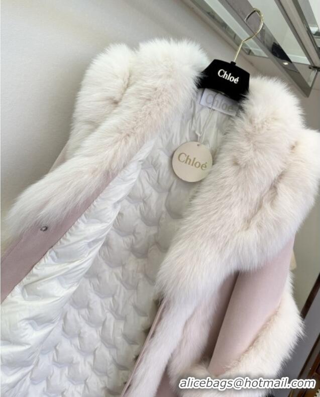 Top Quality Chloe Fox Fur Coat C121917 Pink 2025