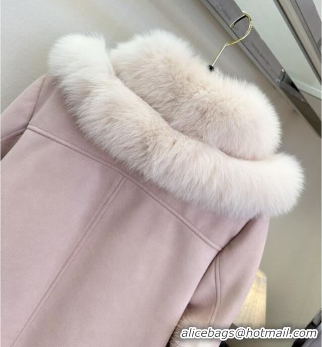 Top Quality Chloe Fox Fur Coat C121917 Pink 2025