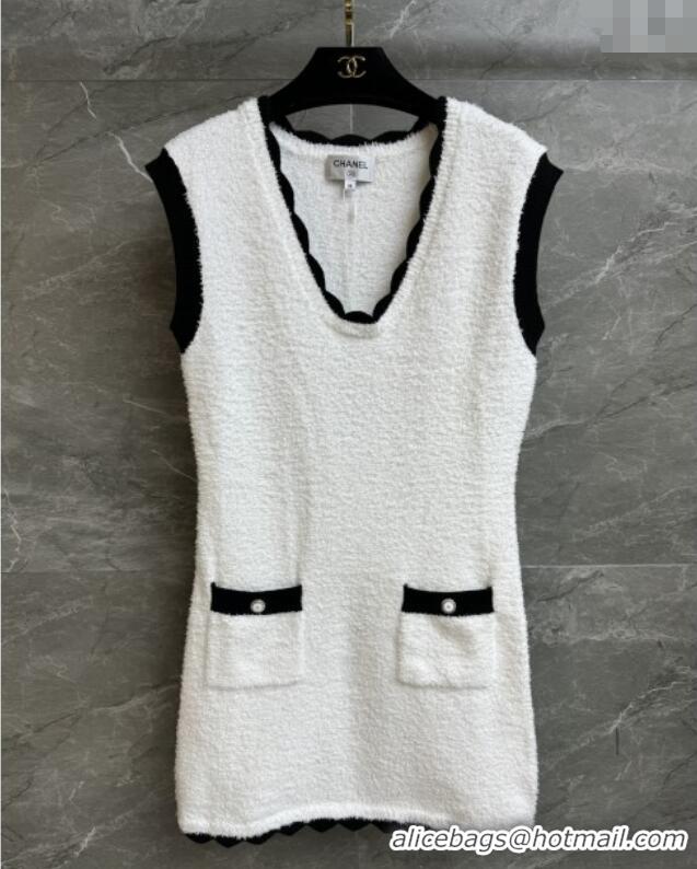 Buy Fashionable Chanel Dress CH121916 White 2025