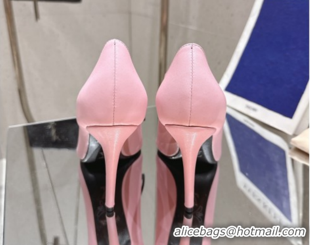 Big Discount Louis Vuitton LV x TM Monogram Canvas and Leather Laced-up Pumps 9cm Light Pink LV102203 1022025