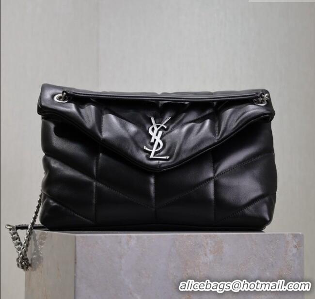 Buy Discount Saint Laurent Puffer Medium Bag in Nappa Leather 577475 Black/Silver 2025