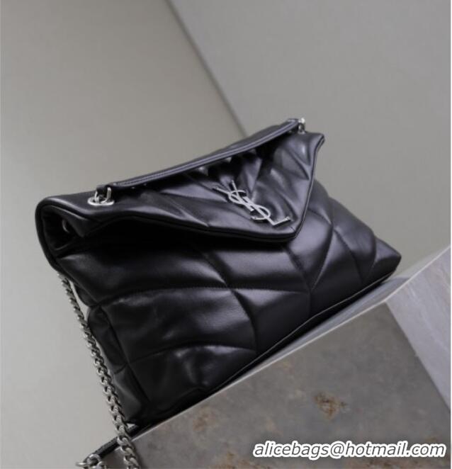 Buy Discount Saint Laurent Puffer Medium Bag in Nappa Leather 577475 Black/Silver 2025