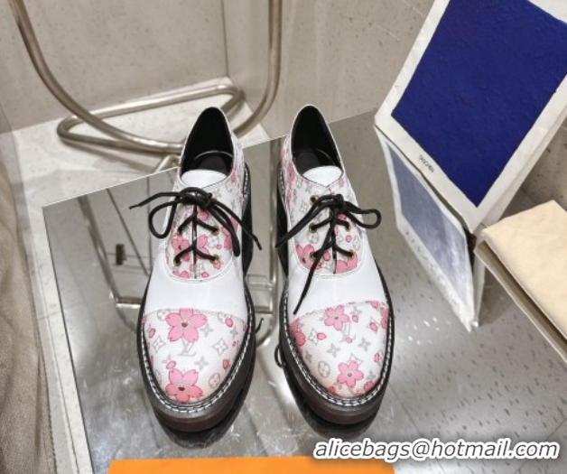 Luxurious Louis Vuitton LV x TM Monogram Canvas and Leather Laced-up Shoes White LV102204 1022040