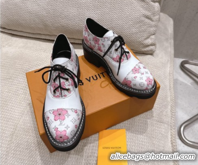 Luxurious Louis Vuitton LV x TM Monogram Canvas and Leather Laced-up Shoes White LV102204 1022040