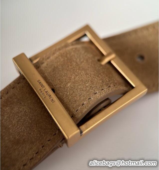 Promotional Saint Laurent LE 5 A 7 Supple Large Bucket Bag in Suede 753837 Brown Top Quality