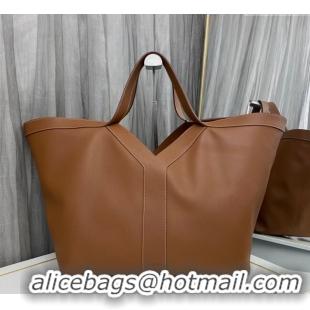 Inexpensive Saint Laurent Y Tote Bag in Leather 817602 Caramel Brown 2025