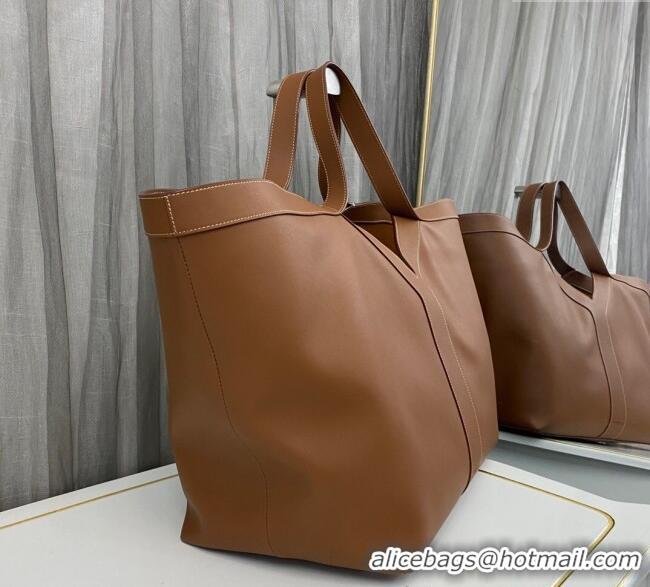 Inexpensive Saint Laurent Y Tote Bag in Leather 817602 Caramel Brown 2025