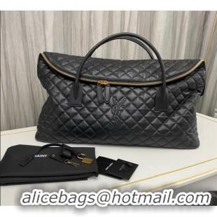 Buy Discount Saint Laurent ES Giant Travel Maxi Supple Bag in Quilted Calf Leather 736009 Black 2025