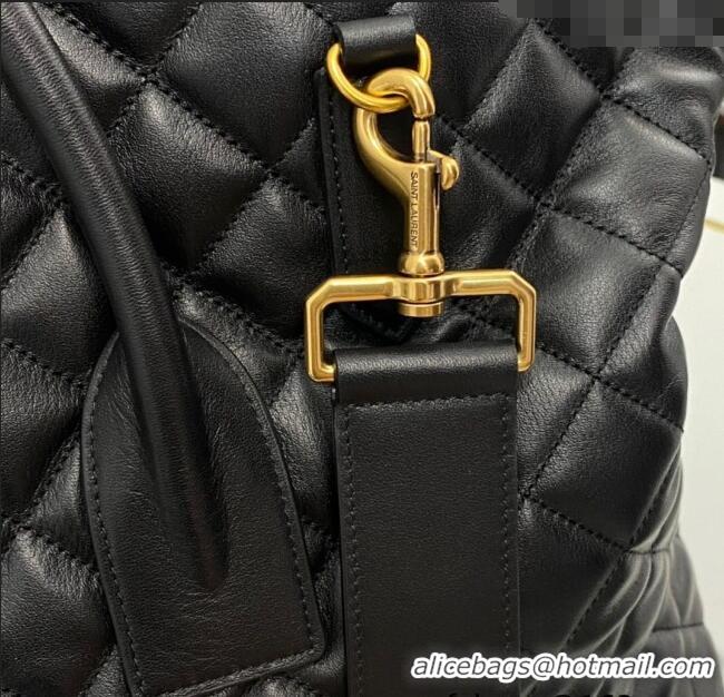 Buy Discount Saint Laurent ES Giant Travel Maxi Supple Bag in Quilted Calf Leather 736009 Black 2025