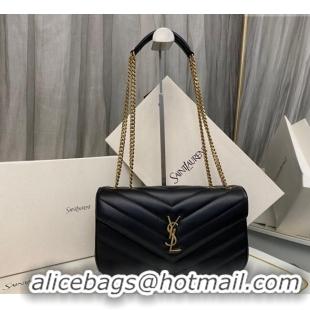 Grade Design Saint Laurent Loulou Medium Bag in Matelasse Lambskin 801439 Black 2025