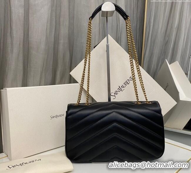 Grade Design Saint Laurent Loulou Medium Bag in Matelasse Lambskin 801439 Black 2025