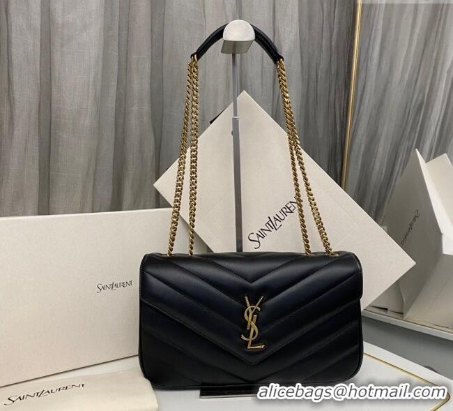 Grade Design Saint Laurent Loulou Medium Bag in Matelasse Lambskin 801439 Black 2025