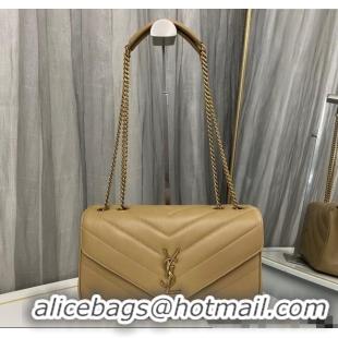 Grade Design Saint Laurent Loulou Medium Bag in Matelasse Lambskin 801439 Beige 2025