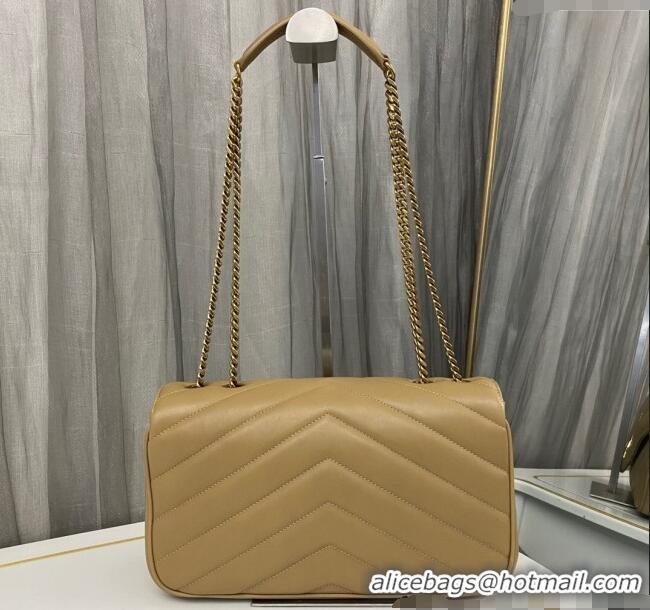 Grade Design Saint Laurent Loulou Medium Bag in Matelasse Lambskin 801439 Beige 2025