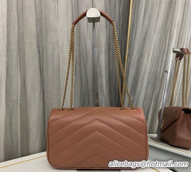 Trendy Design Saint Laurent Loulou Medium Bag in Matelasse Lambskin 801439 Brown 2025