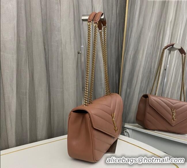 Trendy Design Saint Laurent Loulou Medium Bag in Matelasse Lambskin 801439 Brown 2025