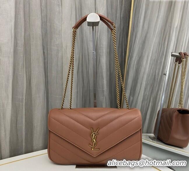 Trendy Design Saint Laurent Loulou Medium Bag in Matelasse Lambskin 801439 Brown 2025