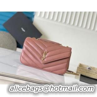 Buy Cheap Saint Laurent Loulou Medium Bag in Matelasse Lambskin 801439 Hortensia Pink 2025