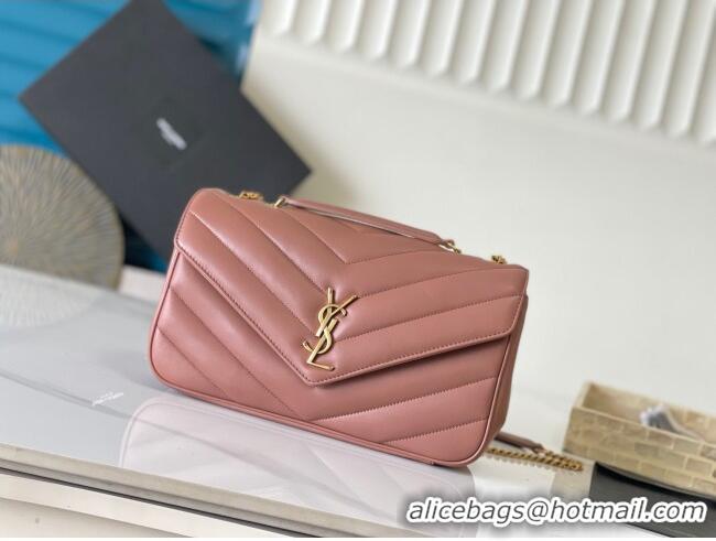 Buy Cheap Saint Laurent Loulou Medium Bag in Matelasse Lambskin 801439 Hortensia Pink 2025