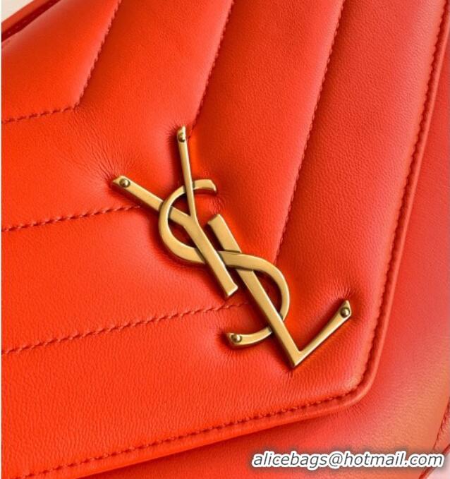 Trendy Design Saint Laurent Loulou Medium Bag in Matelasse Lambskin 801439 Celosia Red 2025