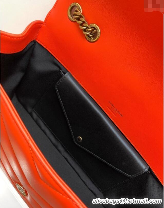Trendy Design Saint Laurent Loulou Medium Bag in Matelasse Lambskin 801439 Celosia Red 2025