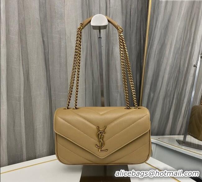 Shop Discount Saint Laurent Loulou Small Bag in Matelasse Lambskin 801437 Beige 2025
