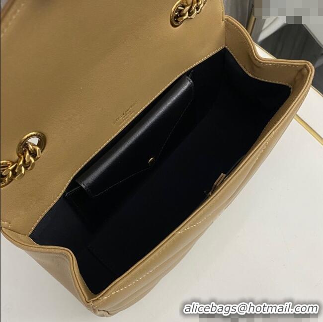 Shop Discount Saint Laurent Loulou Small Bag in Matelasse Lambskin 801437 Beige 2025