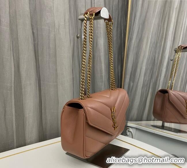 Good Taste Saint Laurent Loulou Small Bag in Matelasse Lambskin 801437 Brown 2025