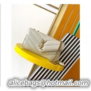 Big Discount Saint Laurent Loulou Small Bag in Matelasse Lambskin 801437 White 2025