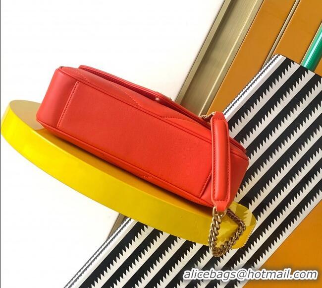 Low Cost Saint Laurent Loulou Small Bag in Matelasse Lambskin 801437 Celosia Red 2025