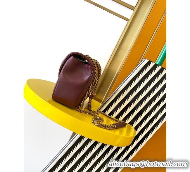 Best Price Saint Laurent Loulou Small Bag in Matelasse Lambskin 801437 Burgundy 2025