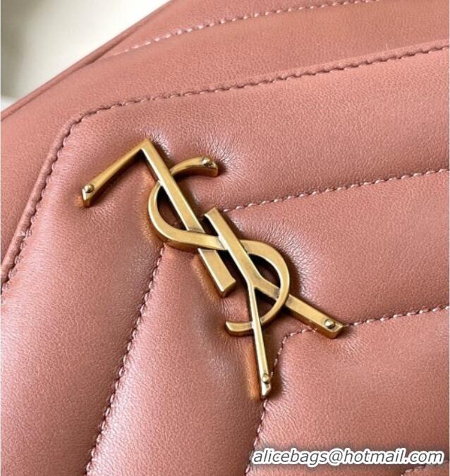 Super Quality Saint Laurent Loulou Small Bag in Matelasse Lambskin 801437 Hortensia Pink 2025