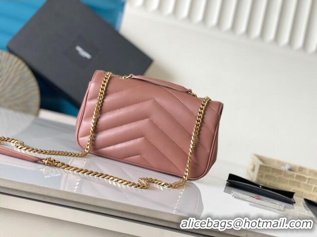 Super Quality Saint Laurent Loulou Small Bag in Matelasse Lambskin 801437 Hortensia Pink 2025