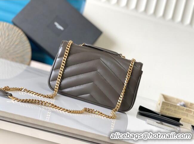 Good Taste Saint Laurent Loulou Small Bag in Matelasse Lambskin 801437 Green 2025