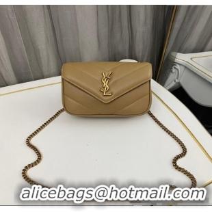 Famous Brand Saint Laurent Loulou Mini Bag in Matelasse Lambskin 821749 Beige 2025