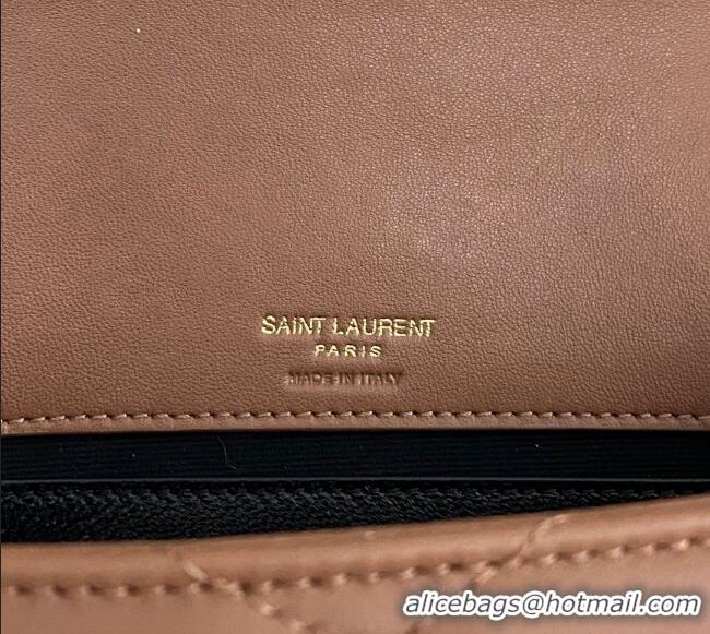 Traditional Specials Saint Laurent Loulou Mini Bag in Matelasse Lambskin 821749 Brown 2025