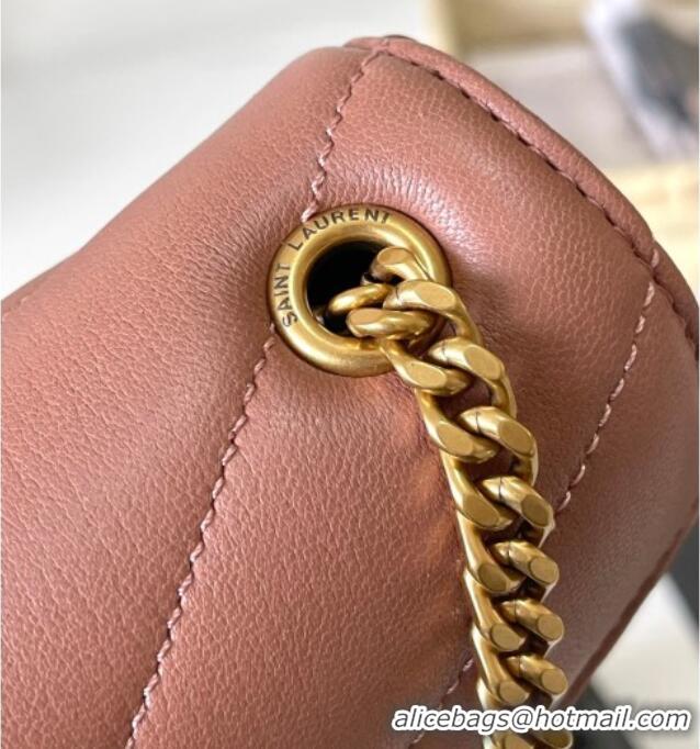 Top Design Saint Laurent Loulou Mini Bag in Matelasse Lambskin 821749 Hortensia Pink 2025