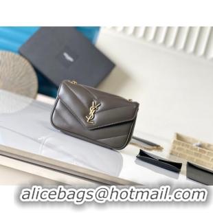 Good Product Saint Laurent Loulou Mini Bag in Matelasse Lambskin 821749 Green 2025