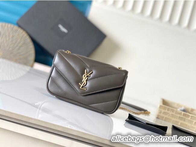 Good Product Saint Laurent Loulou Mini Bag in Matelasse Lambskin 821749 Green 2025