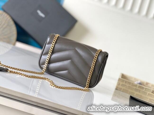 Good Product Saint Laurent Loulou Mini Bag in Matelasse Lambskin 821749 Green 2025