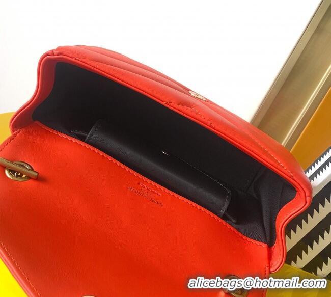 Good Product Saint Laurent Loulou Mini Bag in Matelasse Lambskin 821749 Celosia Red 2025