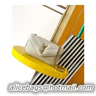 Grade Design Saint Laurent Loulou Mini Bag in Matelasse Lambskin 821749 White 2025