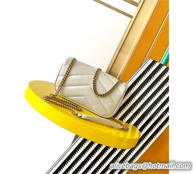 Grade Design Saint Laurent Loulou Mini Bag in Matelasse Lambskin 821749 White 2025