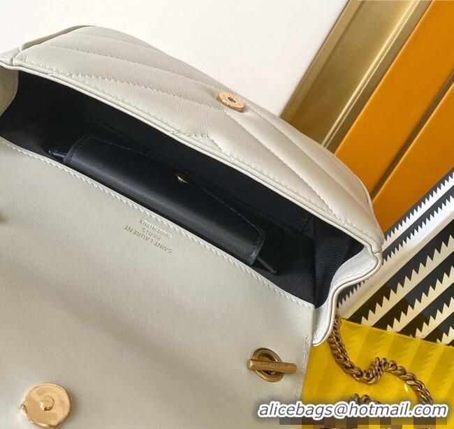 Grade Design Saint Laurent Loulou Mini Bag in Matelasse Lambskin 821749 White 2025