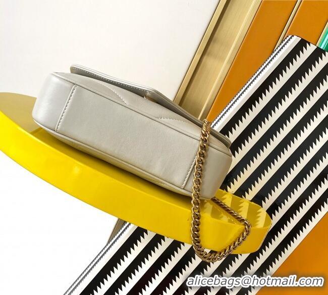 Grade Design Saint Laurent Loulou Mini Bag in Matelasse Lambskin 821749 White 2025