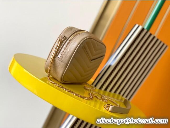 Buy Cheap Saint Laurent Lou Mini Camera Bag with Tassel in Matelasse Grained Leather 585040 Beige 2025