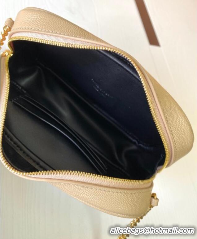 Buy Cheap Saint Laurent Lou Mini Camera Bag with Tassel in Matelasse Grained Leather 585040 Beige 2025