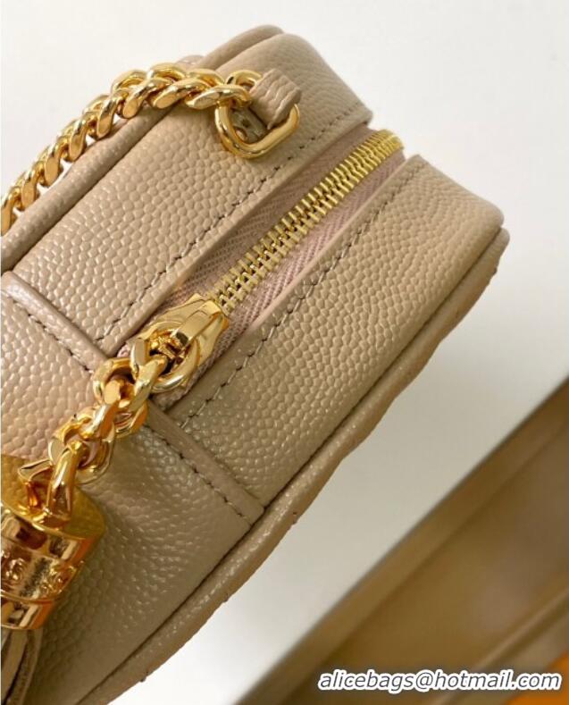 Buy Cheap Saint Laurent Lou Mini Camera Bag with Tassel in Matelasse Grained Leather 585040 Beige 2025