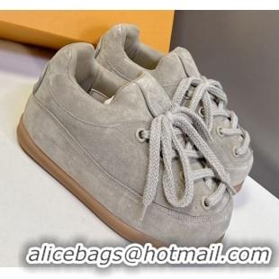 Buy Luxury Louis Vuitton LV Yeti Lace Up Platform Shoe in Suede 1AIJDZ Grey 1022064